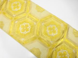 アンティーク　亀甲に花・若松模様織り出し袋帯（材料）